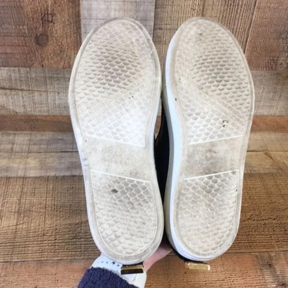 Buscemi Blue Leather Velvet Slip On Sneakers Womens 39 9 Shoes Mens 6 Designer - Picture 10 of 13